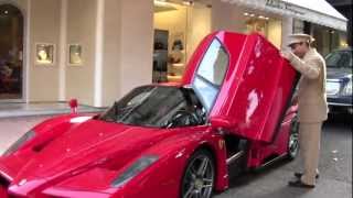 Monaco Ferrari Enzo Ferrari CRAZY startup [upl. by Saenihp]