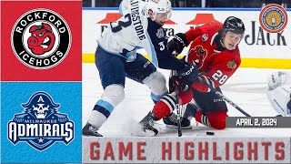 IceHogs Highlights IceHogs vs Admirals 4224 [upl. by Ennairek]