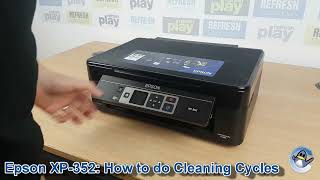 Epson Expression Home XP352 How to do Printhead Cleaning Cycles and Improve Print Quality [upl. by Edvard]