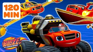 Blaze Transforms on Planet Mars Rescues and MORE  120 MINUTES  Blaze and the Monster Machines [upl. by Attinahs]