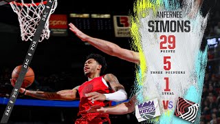 Anfernee Simons Highlights 29 PTS  Trail Blazers vs Kings  Dec 26 [upl. by Yerag]