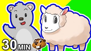 quotAnimal Songsquot 30 Minute Collection  Kindergarten Kids Learn with Animals Teach Baby Rhymes [upl. by Ronda485]