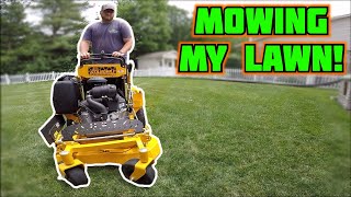 wright stander b 36  15 hrs review issue overgrown grass mower only [upl. by Quitt668]