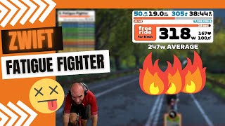 8min en allure libre dans Zwift Academy Fatigue Fighter [upl. by Elocyn]