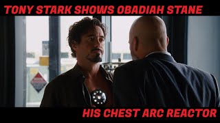 Tony Stark Shows Obadiah Stane His Chest Arc Reactor Mark I [upl. by Judsen450]