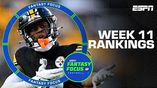 Week 11 Rankings  Rookie Rankings Reset 🏈  Fantasy Focus [upl. by Ddej]