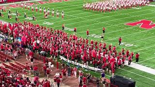 The Cornhusker Marching Band Halftime1974 with the 50th anniversary alumni band 91424 [upl. by Akilegna]