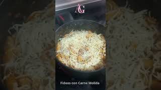 Fideos con carne molida 10 Cocina Papa Dani [upl. by Hamrnand635]