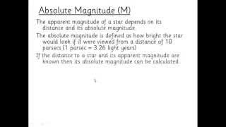 Unit 5 Astrophysics Lesson 7 Absolute and Apparent Magnitude [upl. by Fransis]