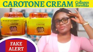 HOW TO IDENTIFY FAKE VS ORIGINAL CAROTONE CREAM  Best Skin Whitening Cream [upl. by Grote]