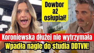 Koroniewska dłużej nie wytrzymała Wpadła nagle do studia DDTVN a Maciej Dowbor aż osłupiał [upl. by Juana594]