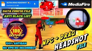 Drag Headshot Npc Name Config File  Free Fire Npc Name Config File  FF Npc Name Headshot Hack [upl. by Notxam299]