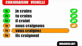 Conjugaison  Indicatif Présent  Verbe  Craindre [upl. by Retla]