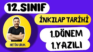 12 Sınıf İnkılap Tarihi 1 Dönem 1 Yazılı Açık Uçlu 2024 [upl. by Ahsinac]