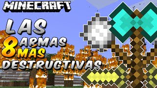 Minecraft Las 8 Armas más destructivas de Minecraft  Rabahrex [upl. by Rorie]