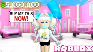 THE MOST SPOILED GIRL IN ROBLOX A ROBLOX STORY [upl. by Bouley]