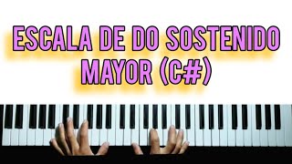 ESCALA DE DO SOSTENIDO C MAYOR PIANO TUTORIAL [upl. by Jamison]