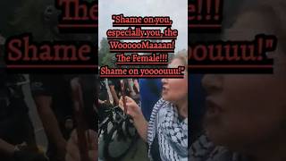 quotShame on You Especially You the Womanquot freepalestine palestine savegaza dc protest shorts [upl. by Ahsaetal692]