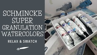 Swatching and First Impressions of New Schmincke Super Granulating Watercolors 🎨 [upl. by Lien]