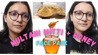 Multani mitti with Honey Facepackclearskinclaymask acneremovetansunburnkoreanskinglassskin [upl. by Kalb898]