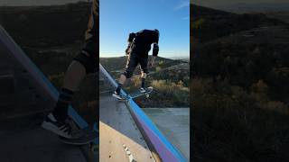 Dropping into the mega ramp 🛹 skateboarding megaramp [upl. by Sherurd]