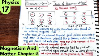 17 Cause of Paramagnetism and Ferromagnetism Magnetism and matter Class12 Physics neet jee [upl. by Acsisnarf]