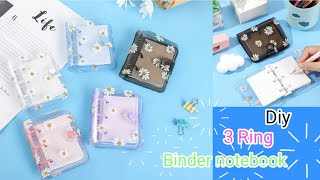 How to make mini 3 Ring Binder notebook at homeDIY binder journal notebookDiary [upl. by Niak]