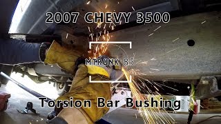 Torsion Bar Bushing Replacment 07 Chevy 3500 silverado Duramax [upl. by Nyleve]