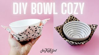 Microwave Bowl Cozy Tutorial with Free Pattern [upl. by Naes960]