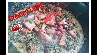 HOW TO MAKE Creamy Laing with bagnet on top [upl. by Haldane]