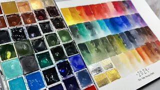 2024 Midyear Watercolor Palette Update  Swatching My Updated Palette [upl. by Terrene]