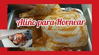 como Aliñar o adobar un pavo o pollo  aliño adobo para hornear [upl. by Aicemed837]