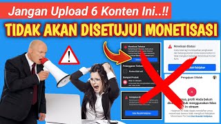 PERINGATAN‼️ 6 Jenis Konten Ini Tidak Bisa Dimonetisasi Di Facebook Pro 2024 [upl. by Mont]