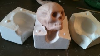 Skull Mold  How to make a Skeletal Ghost OrnamentDoll for Halloween [upl. by Laden]