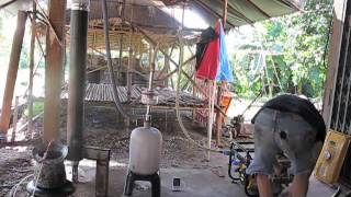 Running a gasoline Generator with green Waste Charcoal Gasifier [upl. by Sirraf]