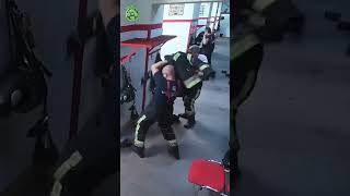 Une caserne de pompiers en Croatie pendant la finale de la Coupe du monde 2018 🙏 football croatie [upl. by Maitilde]