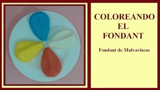 Cómo colorear o teñir el Fondant o la Pasta de Goma [upl. by Analiese864]