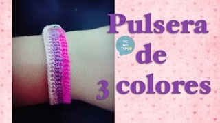 Pulsera de tres colores macrame plana [upl. by Tesler199]