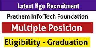 Latest Ngo Recruitment  Jobs for Graduate ngojob [upl. by Belldas]