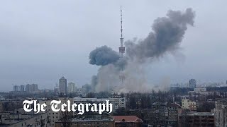 Russian forces attack television tower in Kyiv [upl. by Sandra]