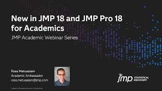 JMP Academic  New in JMP 18 and JMP Pro 18 for Academics [upl. by Chiquita]