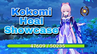 How good is Kokomi as HealerSupport  Kokomi 50k hp Heal Showcase  Genshin Impact [upl. by Akiaki]