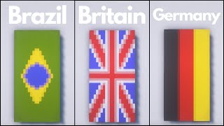 Minecraft 20 Country Flag Banner Designs Tutorial [upl. by Lorac342]