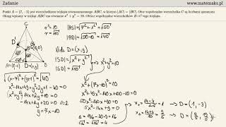 Matura rozszerzona  zadanie 14  geometria analityczna [upl. by Irianat]