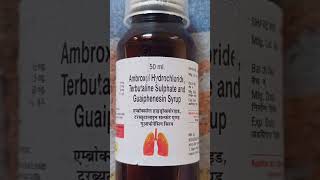 Ambroxol Hydrochloride Terbutaline Sulphate and Guaiphenesin Syrup Uses in Hindi [upl. by Adnovay]