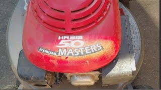 Honda HR215 Masters much needed Tune up [upl. by Ymerej241]