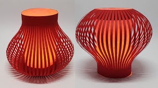 How to Make Paper Lantern for Christmas Decoration  DIY Lampshade [upl. by Kovar250]