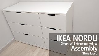 How to Assemble  IKEA 이케아 노르들리 NORDLI 6칸서랍장 조립 [upl. by Gnim277]