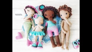 Обзор вязаной куклы вязаный пупс вязаная кукла crochet doll pattern by Katushka Morozova [upl. by Wayolle]