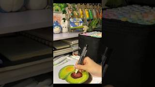 Sketchbook drawing 🍃🥑art shorts artpainter ohuhghiblifanart watercolor acrylicpainting [upl. by Cresa754]